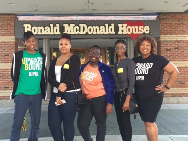 Upward Bound participants at the Ronald McDonald house.